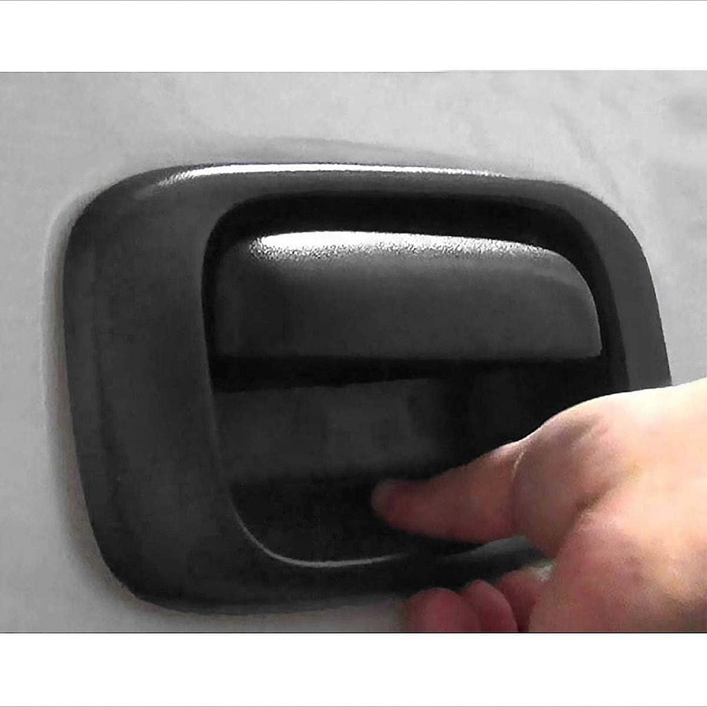 Parts N Go 1999-2007 Silverado Sierra 1500 2500 3500 Tailgate Handle Trim Bezel Cover Replacement Black Textured Plastic Rear Exterior - GM1916102, 15228539
