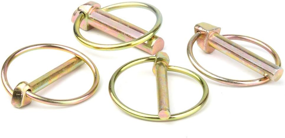 3/8 Inch Tractor Lynch Pin Heavy Duty Lynch Pin Assortment Kit for Farm Tractors Trailers Trucks Mowers ,6PCS