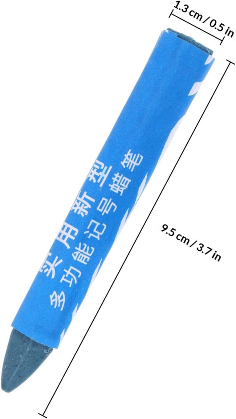 Luxshiny 6-pack Wax Marker Pens for Car Tires, Waterproof Tire Marking Pens for Repairs, Blue, Automotive Use