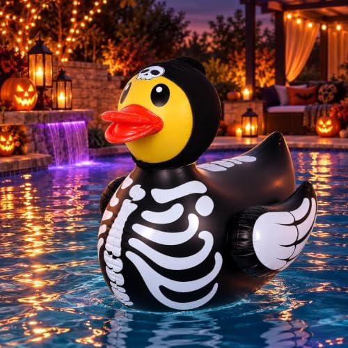 1Pcs 4.6 Feet Halloween Giant Inflatable Duck Outdoor Decorations,Huge Blow U...