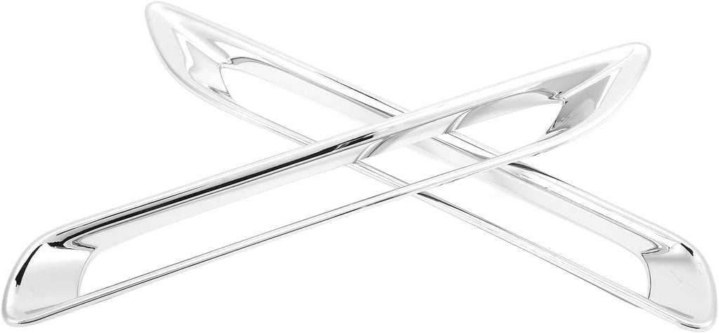 Chrome Rear Fog Light Cover Trim, ABS, Compatible with 2019-2021 - Easy Adhesive Installation (2-Piece Set)