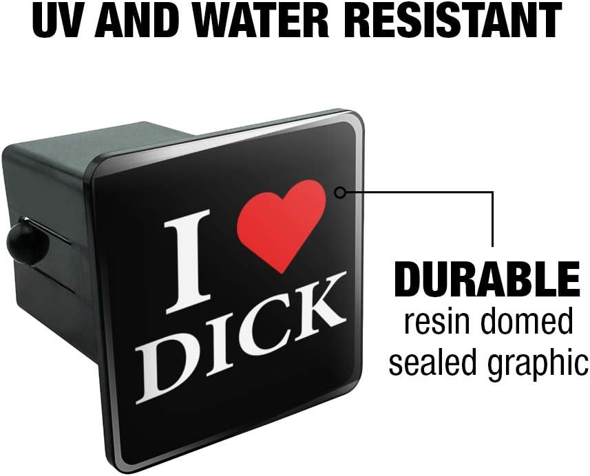 GRAPHICS & MORE I Love Dick Heart Tow Trailer Hitch Cover Plug Insert