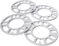 4Pcs Universal Wheel Spacers 5mm for Most 4 Lug & 5 Lug Wheels, PCD 98mm to 120mm, 4x100 4x108 4x100 5x100 5x108 5x110 5x112 5x114.3 5x115 5x120 5x4.5 5x4.75 Multiple Bolts Pattern Vehicle