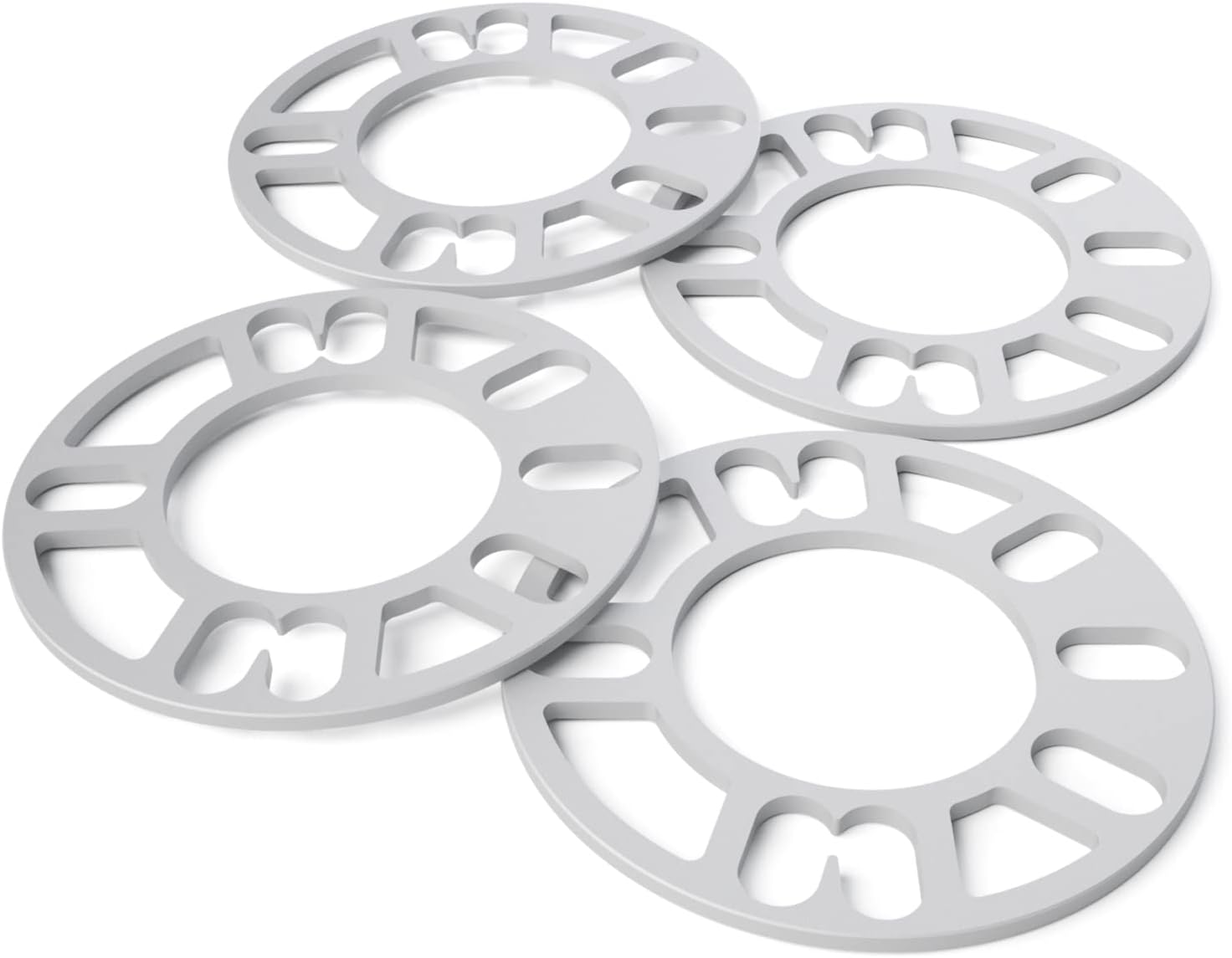 4Pcs Universal Wheel Spacers 5mm for Most 4 Lug & 5 Lug Wheels, PCD 98mm to 120mm, 4x100 4x108 4x100 5x100 5x108 5x110 5x112 5x114.3 5x115 5x120 5x4.5 5x4.75 Multiple Bolts Pattern Vehicle