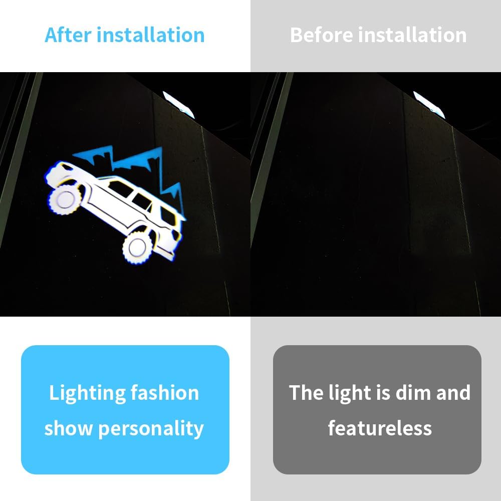 2 PCS LED Car Door Logo Lights Compatible for 4Runner 2010-present Courtesy Projector Laser Welcome Light Puddle Lamp Car Accessories (for 4Runner 2010-present-Blue)