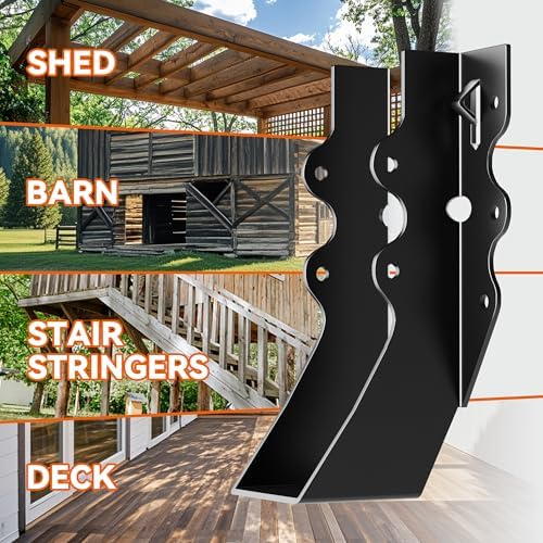 black 2x6 joist hangers for wood, 18 gauge on a desk or shelf