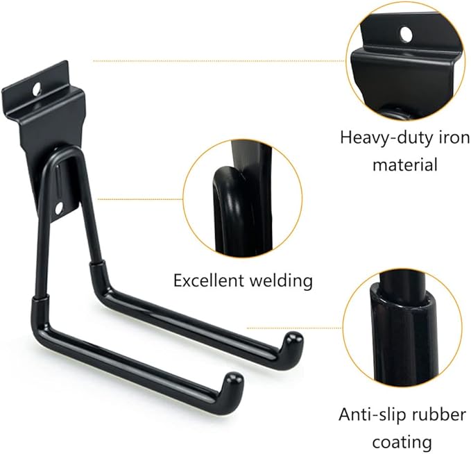 Slatwall Hooks Heavy Duty Slat Wall Accessories Garage Small U Hooks and Hangers - Image 5