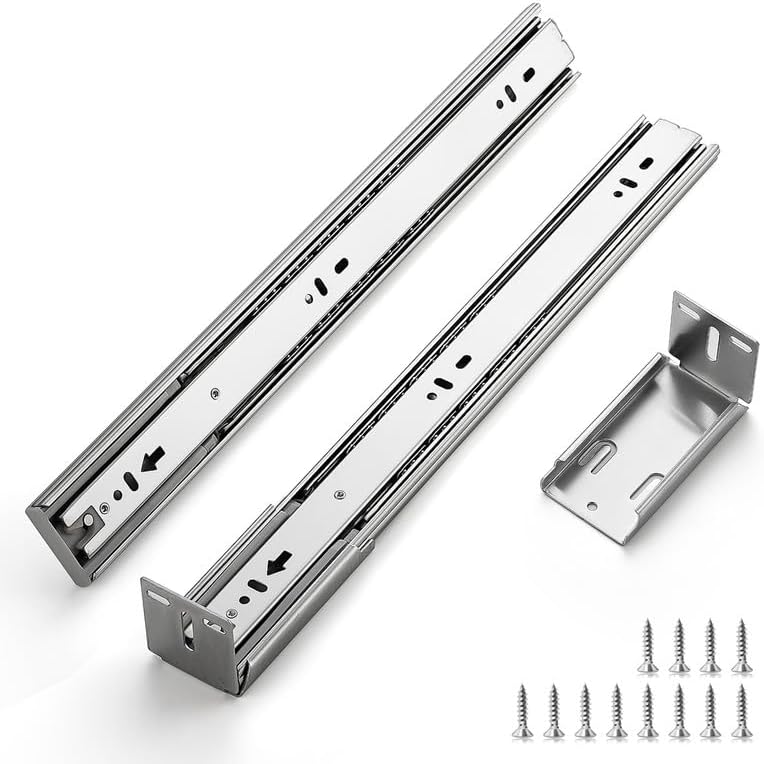 22 inch soft close drawer slides, side mount, main product view
