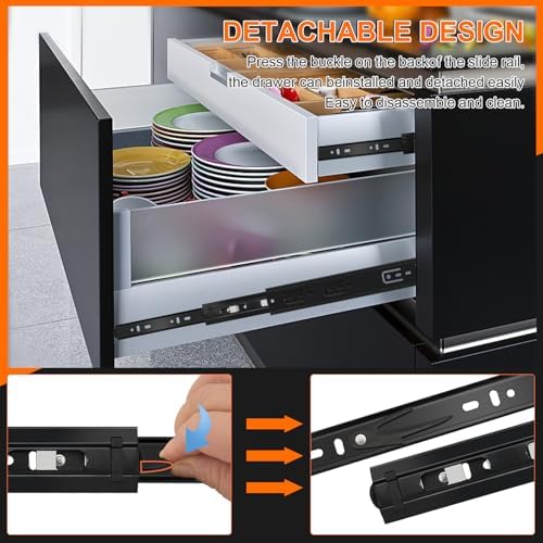 20 inch drawer slides 4 pairs (8pcs) 3 showing dimensions
