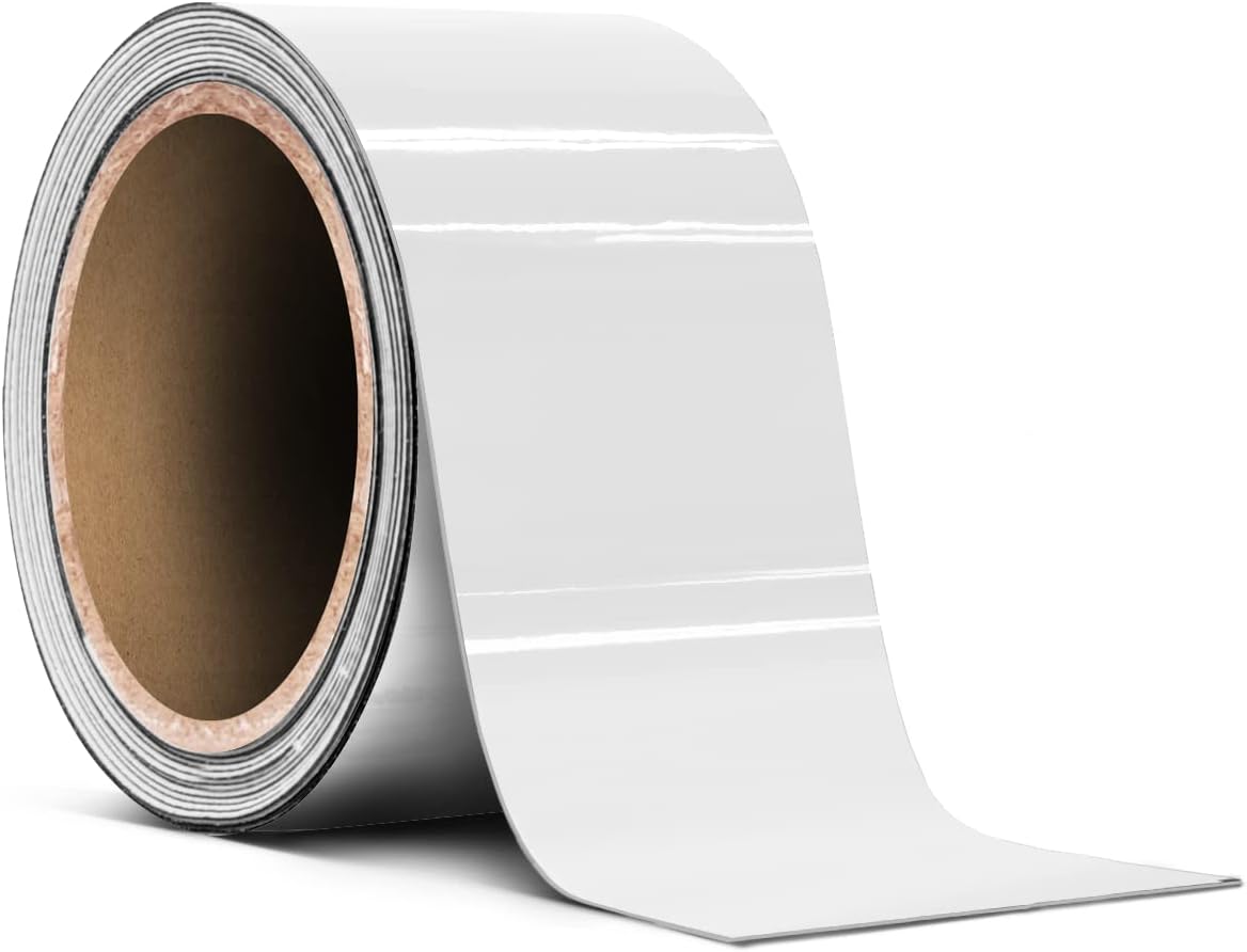 VViViD White Gloss Air-Release Adhesive Vinyl Pinstripe Tape Roll (2 Inch x 20ft)