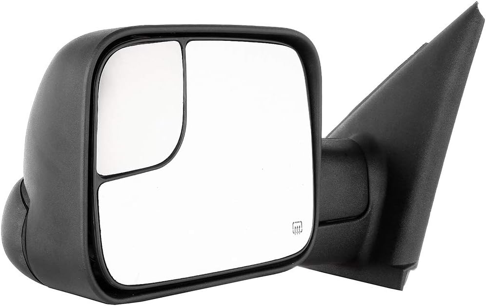Driver Side Heated Towing Mirrors Fits 2002-2008 for Dodge for Ram 1500 2003-2009 for Dodge for Ram 2500/3500, Power Adjusted View Mirror