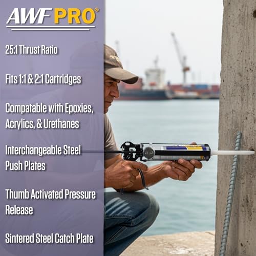 awf pro dual cartridge epoxy gun shown in use