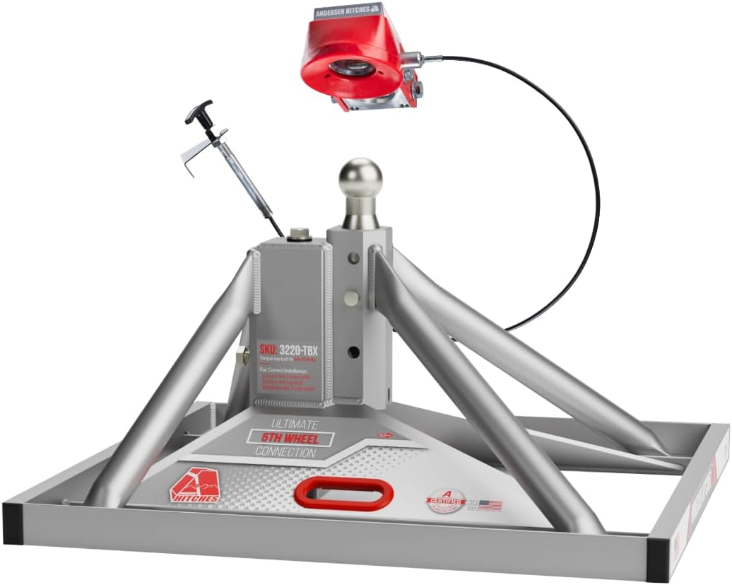 ANDERSEN HITCHES | Ultimate 5th Wheel Connection (Toolbox Model) | 13" Tall Base, 24,000 lbs GTWR, 4,500 LBS Tongue Weight | 3220-TBX
