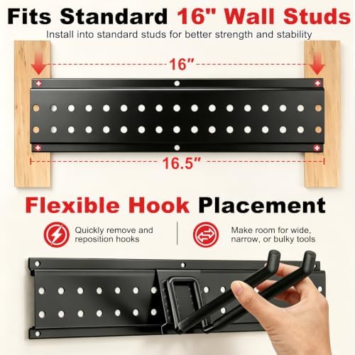 garage tool organizer wall mount 49.5 inches with, package contents