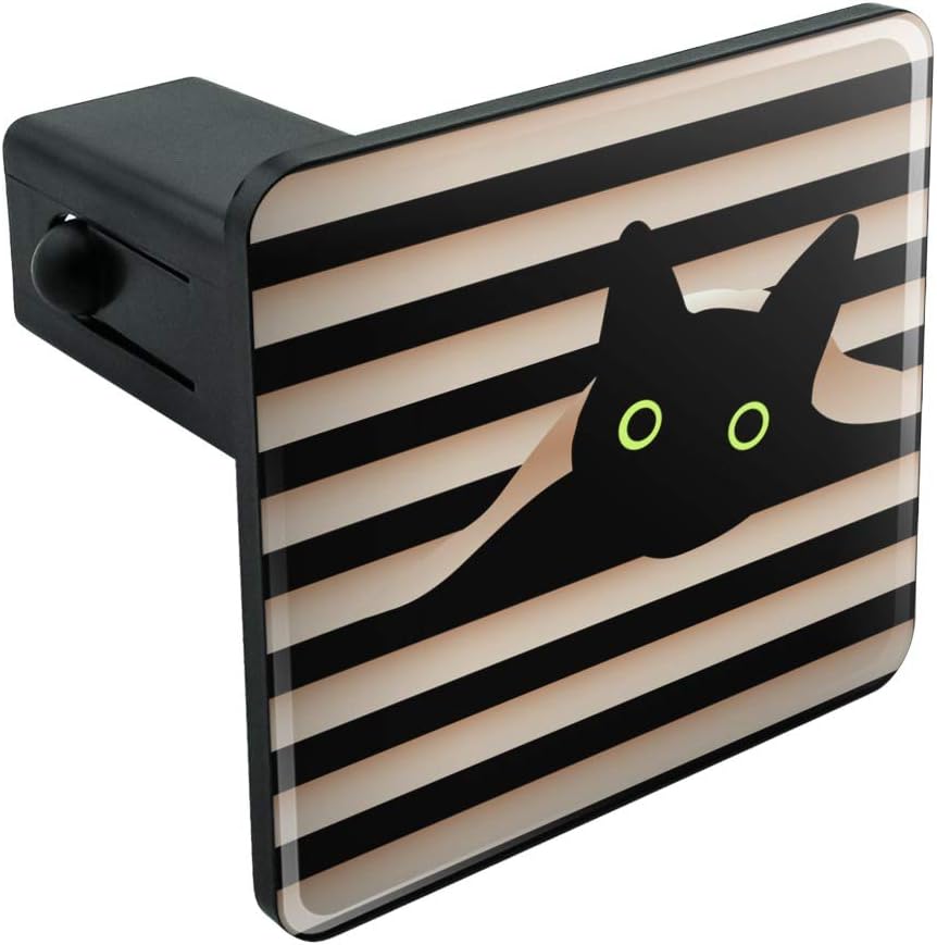 GRAPHICS & MORE Black Cat in Window Tow Trailer Hitch Cover Plug Insert 1 1/4 inch (1.25")