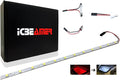 ICBEAMER 12" Red to White 18 SMDs 2835 LED Strip Light Universal Fit Car Trunk by ICBEAMER