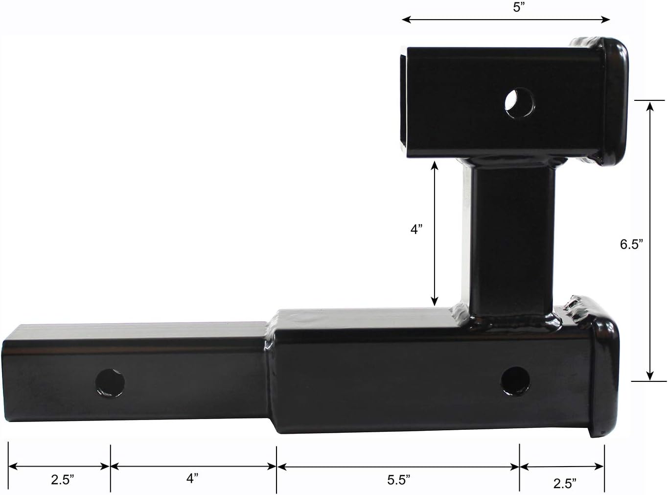 MAXXHAUL Dual Hitch Extension for 2 Inch Receiver, Tow Trailer and Carry Hitch Accessories, 5000 lb Capacity, 2" x 2" Class III/IV Compatible (50248)