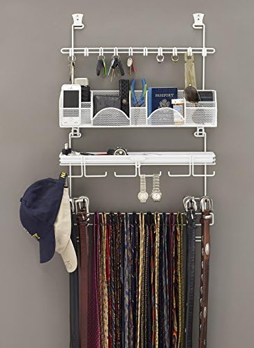 men’s over the door/wall hanging closet tie and shown in use