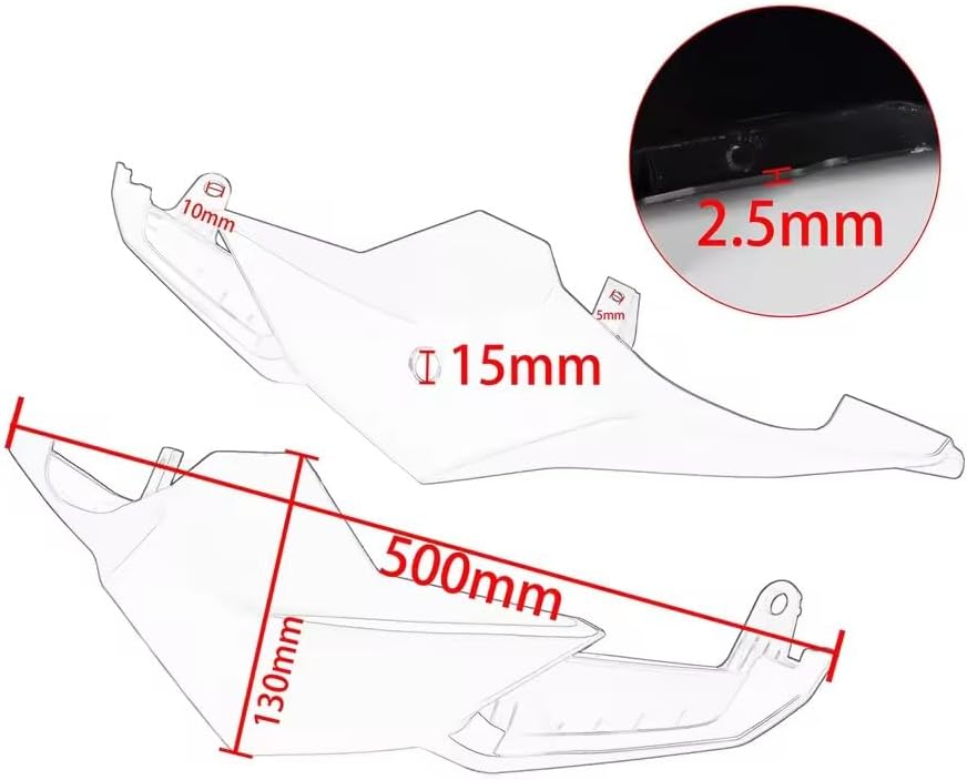CBR650R CB650R Rear Passenger Seat Cover Side Panel for Honda CBR CB 650R 2021 2022 2023 2024 2025 Motorcycle Fairing Cowl Accessories (Red)