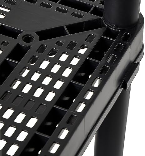 gracious living 4-shelf fixed-height medium-duty storage, black, 2-pack, package contents