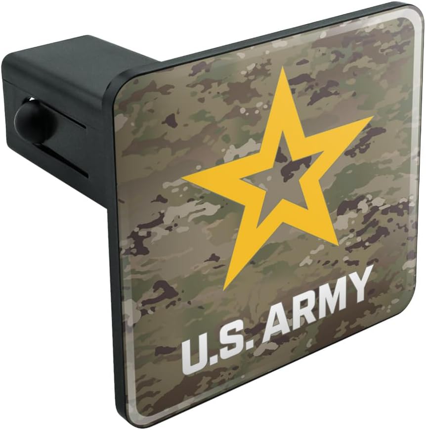 GRAPHICS & MORE U.S. Army Logo on Camo Tow Trailer Hitch Cover Plug Insert