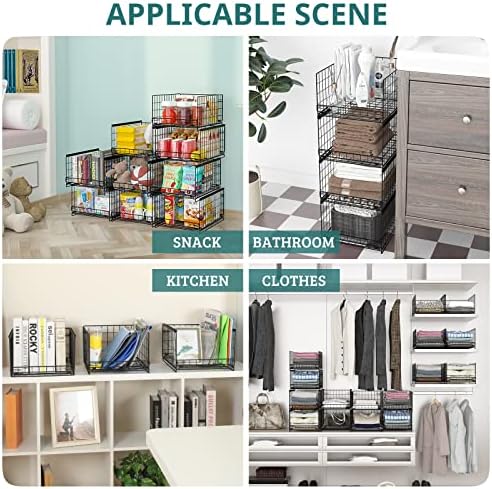 hongtamoya 4-tier stackable closet organizers and storage shelves, view 9