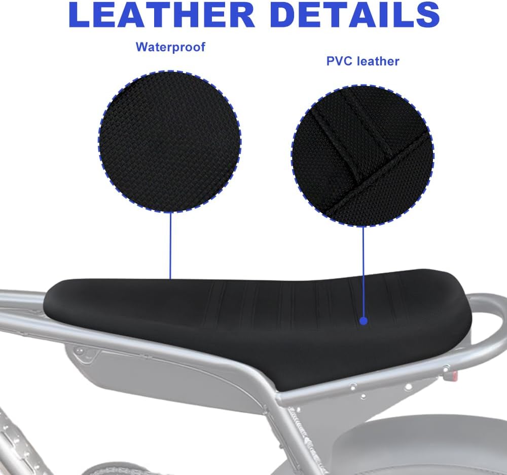 Non-Slip Seat Cover Fit for Super73 Z-Series (Z1, ZX, Z Miami) | PVC Leather Waterproof, Abrasion Resistant, Raised Center Grip, Direct OEM Replacement, Professional Install Required