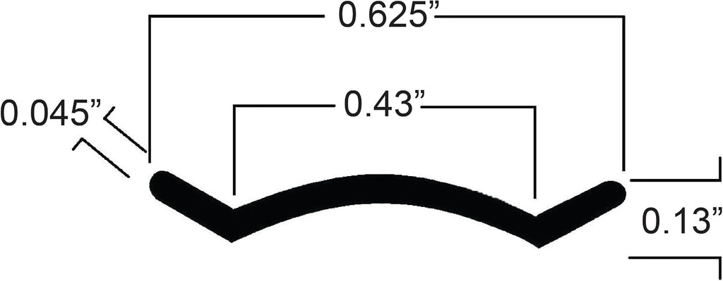 Black Vinyl 5/8" Insert Molding Trim Screw Cover RV Camper Travel Trailer (Black, 25 feet)