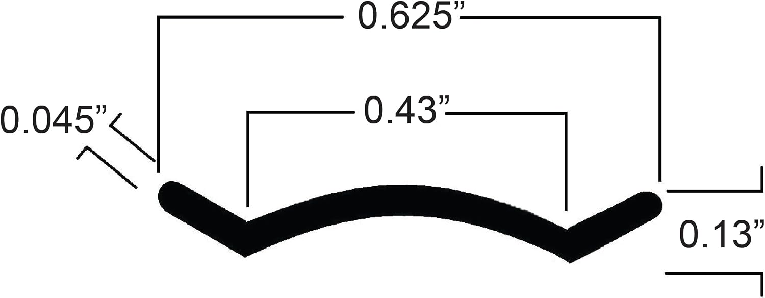 Black Vinyl 5/8" Insert Molding Trim Screw Cover RV Camper Travel Trailer (Black, 25 feet)