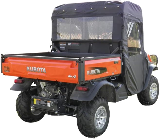 KUB900-DRF-BLK Soft Doors and Rear Window Combo for 2008-2013 Kubota RTV900/RTV1120 Models