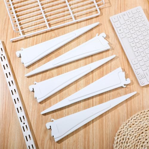 menkxi 20 pcs track locking shelf bracket, 12 on a desk or shelf