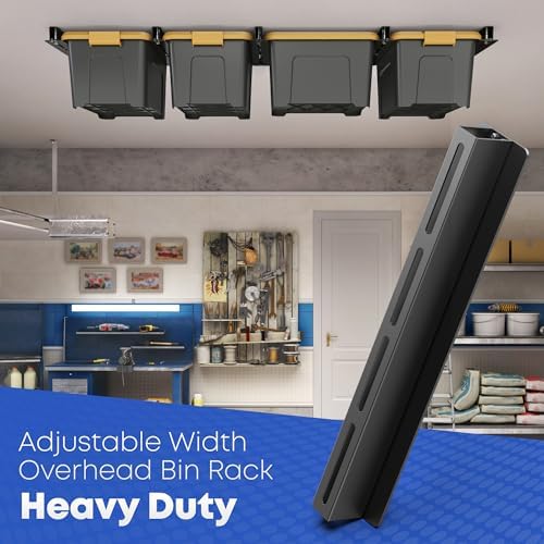 woofog overhead garage storage rack, garage ceiling storage, close-up detail