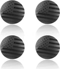 4PCS 56mm American Flag Wheel Hub Center Cap Sticker (Black Flag) | Waterproof Automotive Wheel Rim Center Cover, Universal Auto Exterior Decoration Decal Accessories for Car Truck SUV