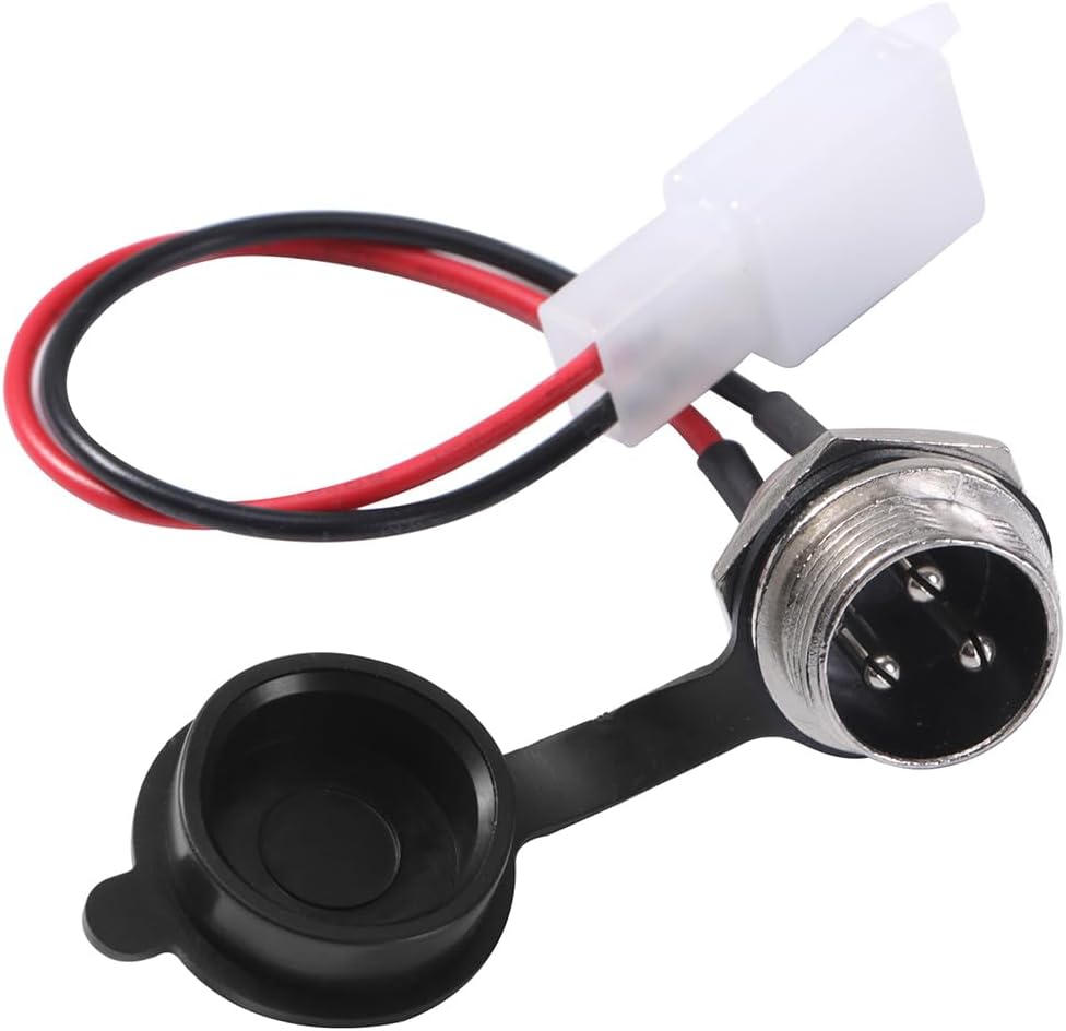 KAMIER 3 Pin Charger Port for Razor MX350 MX400 SX350 ZR350 Dirt Bike 4 Wheeler ATV Dirt Quad 500 Pocket Mod E325 E300 E300S E200 RX200 E200S E175 E100 Kids Electric Scooter Pocket Rocket Bike Parts
