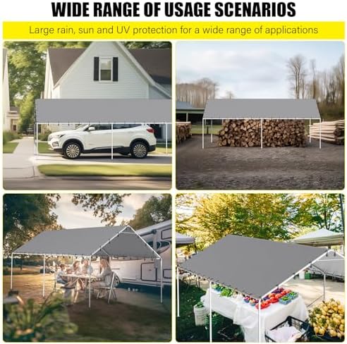 dwale 10 x 20 ft carport,replacement canopy cover on a desk or shelf