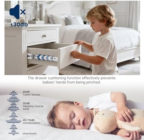 goldenwarm 10 pairs soft close drawer slides 22 showing dimensions