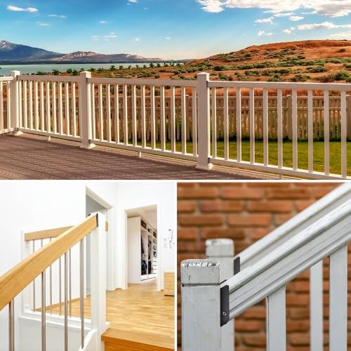 lukloy 50 pack 2x4 brackets for wood rail showing dimensions