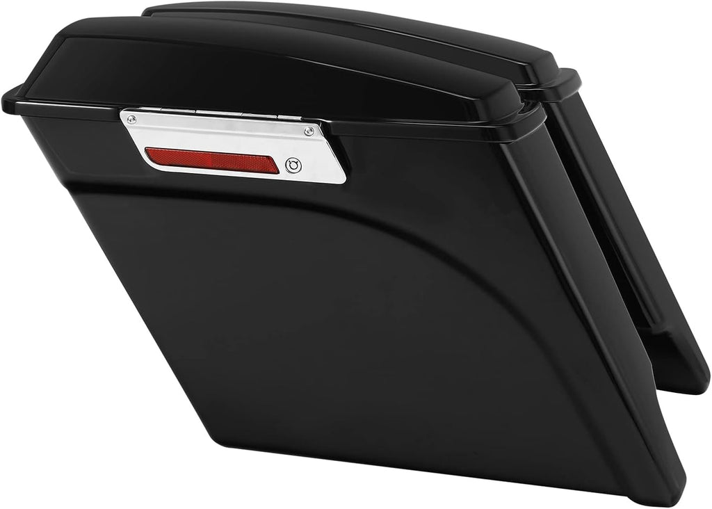 XFMT Motorcycle Stretched Saddlebags 5" Extended Hard Saddle Bags