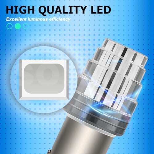 SOFOC 1157 BAY15D LED Bulb, 12V DC 300LM Super Bright Blue, 2835 9-SMD with Flash for Dome, Door, Footwell, Glove Box & Trunk Lights on Motorcycle, Scooter, ATV, UTV, RV (2-Pack)