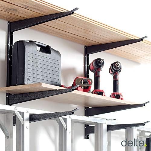 heavy duty wood and lumber storage rack (2-pack) on a desk or shelf