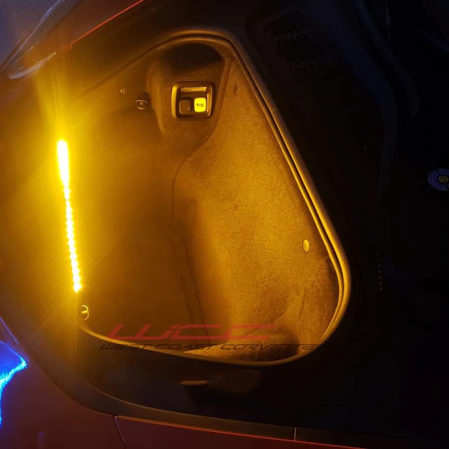 C8 Corvette Front And Rear Trunk LED Lighting Kit - Plug N Play LEDs for 2020-2026 Corvettes (Yellow)