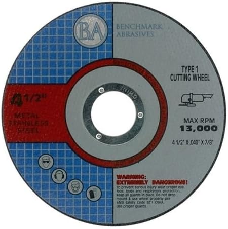 benchmark abrasives 4.5" aluminum oxide type 1 cut, main product view