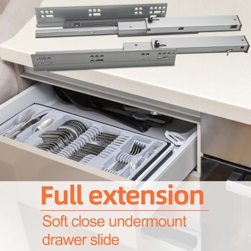 undermount drawer slides hlc undermount soft close drawer, close-up detail