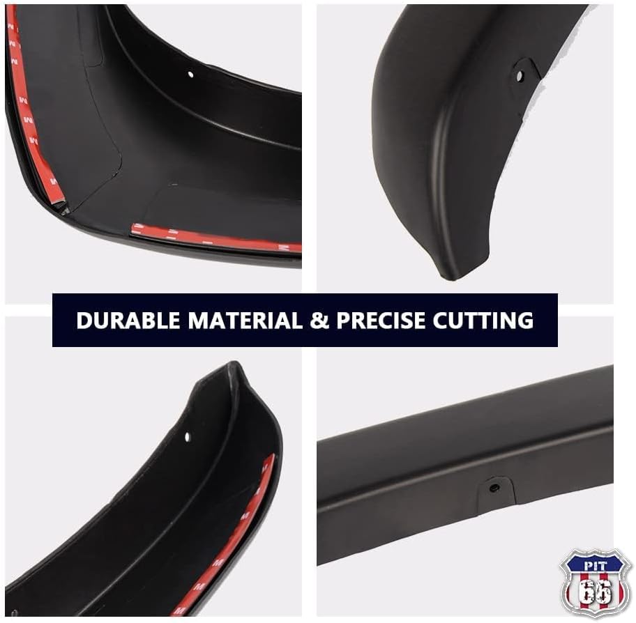 PIT66 Fender Flares Fit Chevy Silverado GMC Sierra 1999-2006/Suburban Yukon XL 2000-2006/Avalanche 2002-2006 68.4", 78", 69.2", 96" Bed Smooth Factory Style Wheel Flares Set 4Pcs