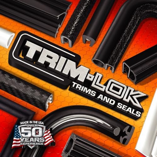trim-lok ribbed rectangle rubber seal with 3m bonded on a desk or shelf