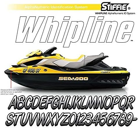 STIFFIE Whipline White/Berry 3" Boat & PWC Registration Decals • Numbers Letters Stickers