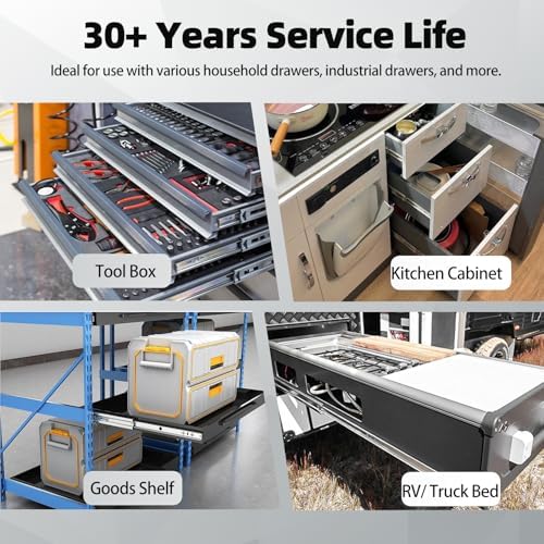 3/4" thick 300lbs soft close heavy duty drawer showing dimensions