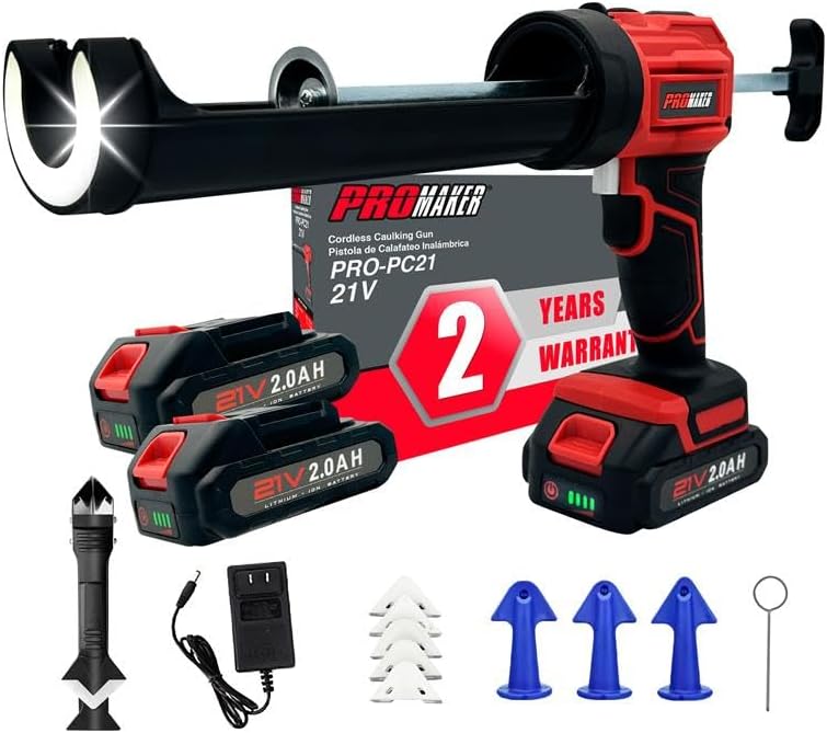 promaker cordless caulking gun, 21v caulk gun w/, main product view
