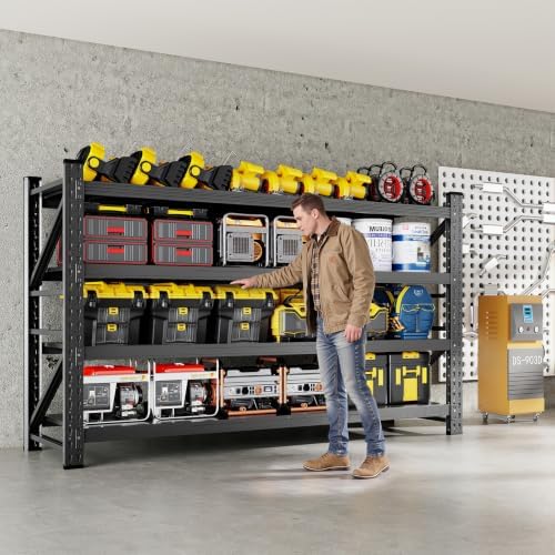miiiko 75" w metal garage storage shelving unit,9000lbs, main product view