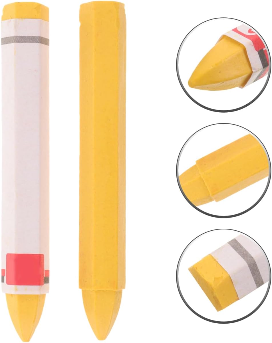 Sewroro 2pcs Wax Marker Pens Car Tire Marking Pens Tire Repair for Vehicle Maintenance Automotive Use Yellow